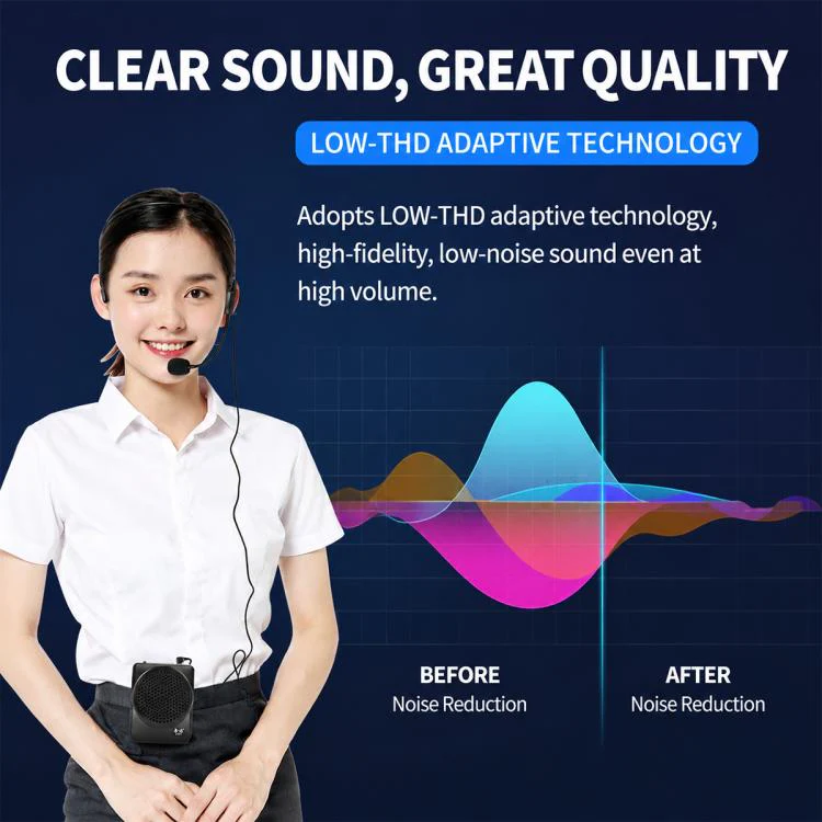 J-801 Portable Waist Hanging Microphone Teaching Voice Amplifier(US Plug) - Image 4