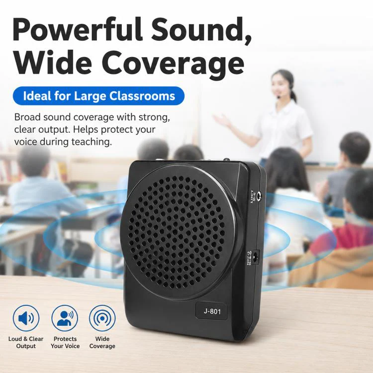J-801 Portable Waist Hanging Microphone Teaching Voice Amplifier(US Plug) - Image 5
