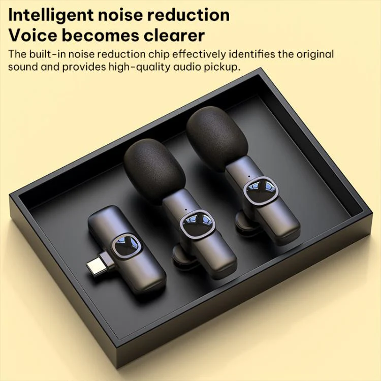 J1 2 in 1 Lavalier Wireless Microphone Noise Reduction Mini Mic, Model:Type-C Plug - Image 11