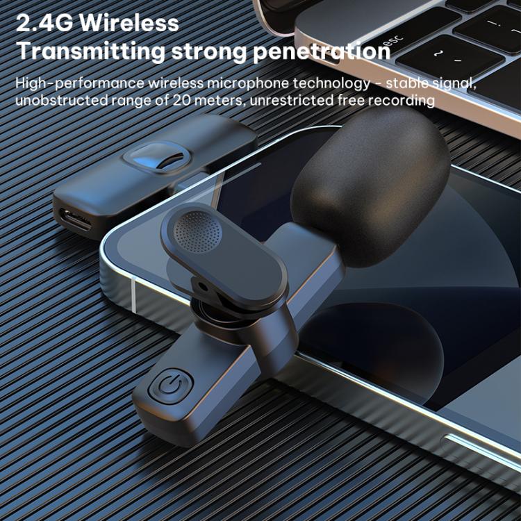 J1 2 in 1 Lavalier Wireless Microphone Noise Reduction Mini Mic, Model:Type-C Plug - Image 16