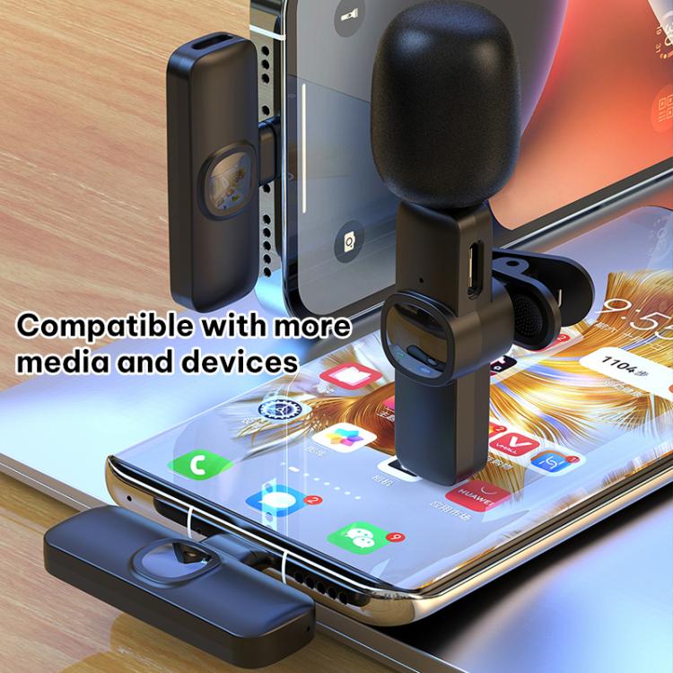 J1 2 in 1 Lavalier Wireless Microphone Noise Reduction Mini Mic, Model:Type-C Plug - Image 17