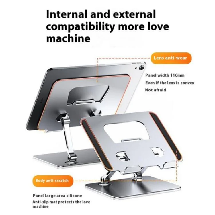 J18S 360 Degree Rotation Desktop Phone Tablet Alloy Steel Holder(Silver) - Image 5