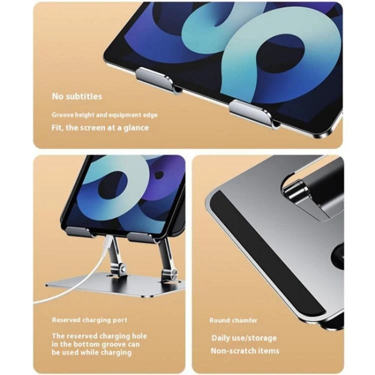 J18S 360 Degree Rotation Desktop Phone Tablet Alloy Steel Holder(Silver) - Image 8