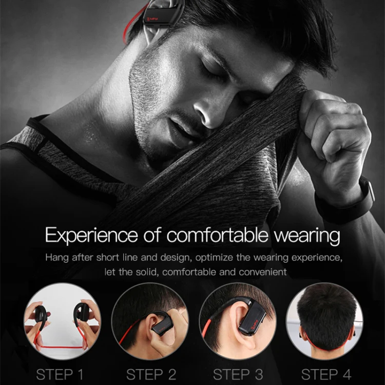 J2 Bluetooth 4.2 Binaural Hanging Type Wireless Sports Bluetooth Earphone, Built-in Memory (Silver) - Image 16