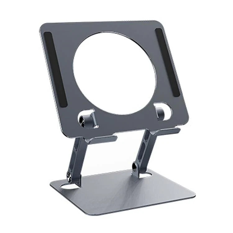 J23S Folding Height Adjustable Desktop Tablet Metal Cooling Holder(Grey)