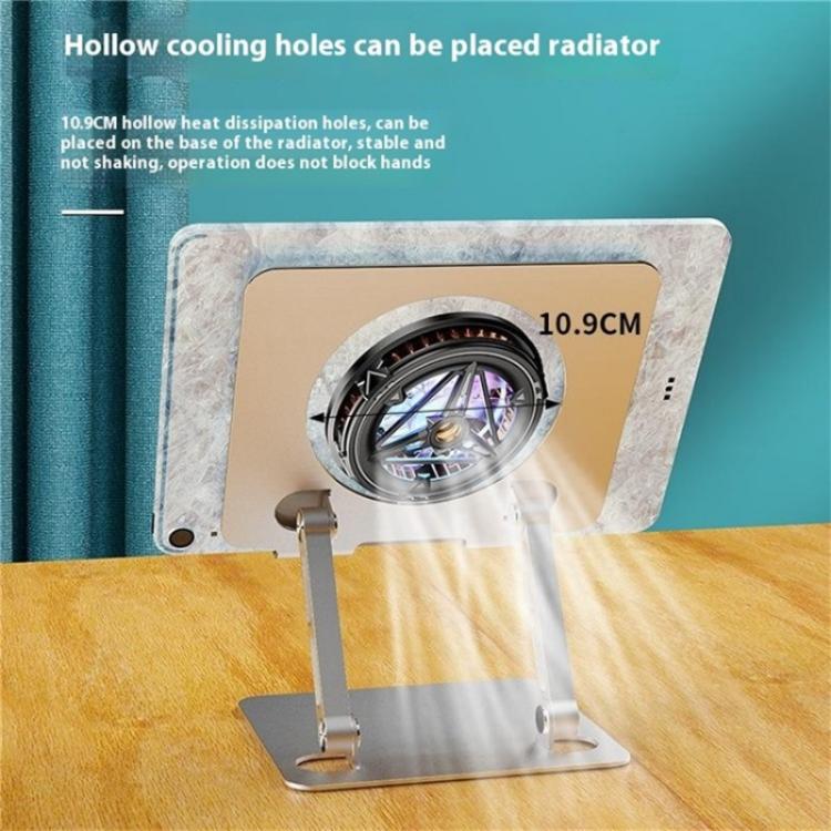 J23S Folding Height Adjustable Desktop Tablet Metal Cooling Holder(Grey) - Image 3