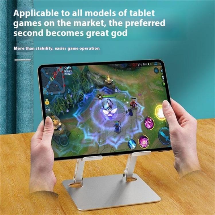 J23S Folding Height Adjustable Desktop Tablet Metal Cooling Holder(Grey) - Image 4