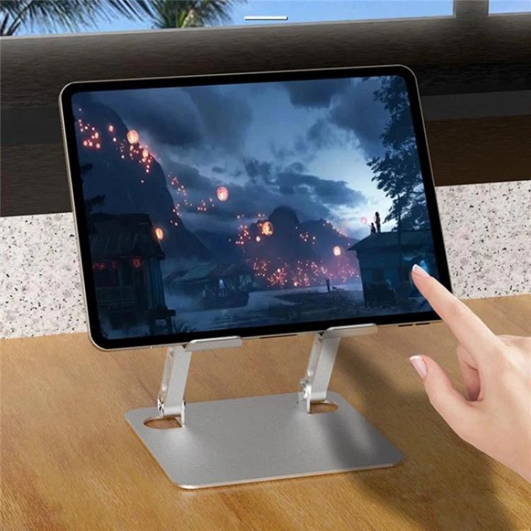 J23S Folding Height Adjustable Desktop Tablet Metal Cooling Holder(Silver) - Image 7