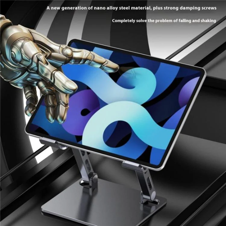 J26S Adjustable Foldable Desktop Tablet Alloy Steel Metal Stand(Silver) - Image 10
