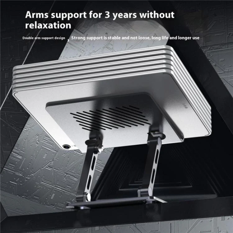 J26S Adjustable Foldable Desktop Tablet Alloy Steel Metal Stand(Silver) - Image 3