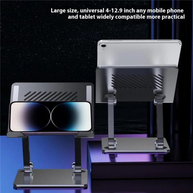 J26S Adjustable Foldable Desktop Tablet Alloy Steel Metal Stand(Silver) - Image 9