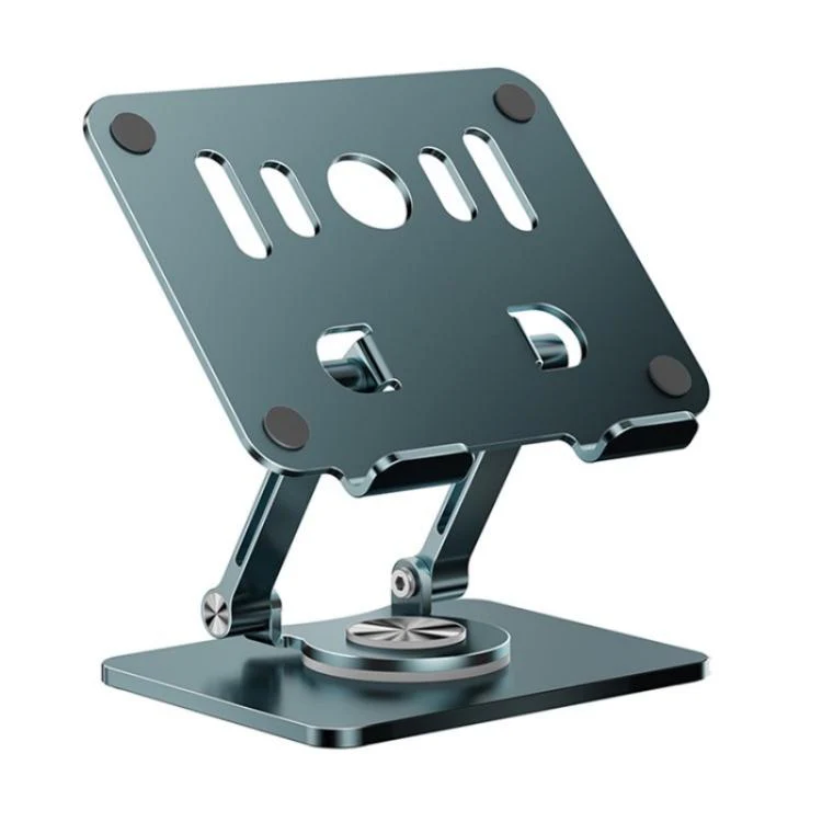 J58 Dual Rod Support Alloy Steel Foldable Rotating Tablet Holder(Dark Grey)