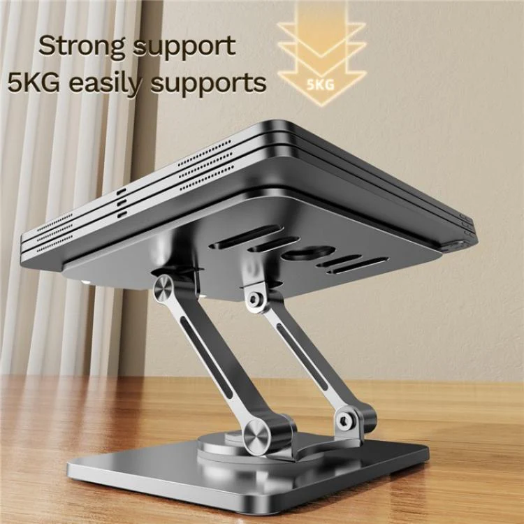 J58 Dual Rod Support Alloy Steel Foldable Rotating Tablet Holder(Dark Grey) - Image 3