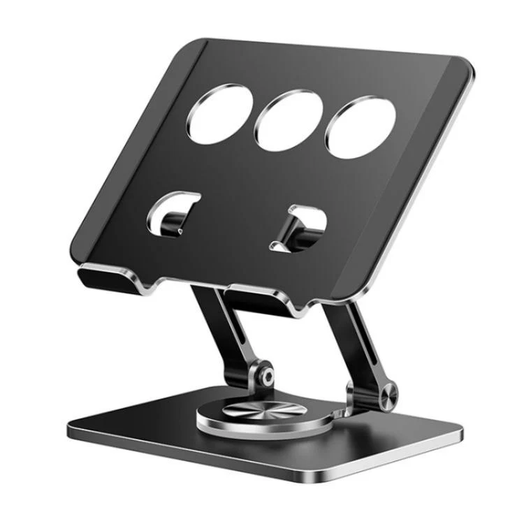 J59 360 Degree Rotating Height Adjustable Tablet Aluminum Alloy Desktop Holder(Black)