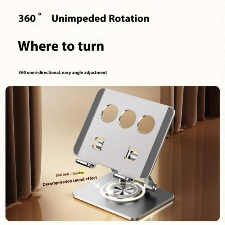 J59 360 Degree Rotating Height Adjustable Tablet Aluminum Alloy Desktop Holder(Black) - Image 4