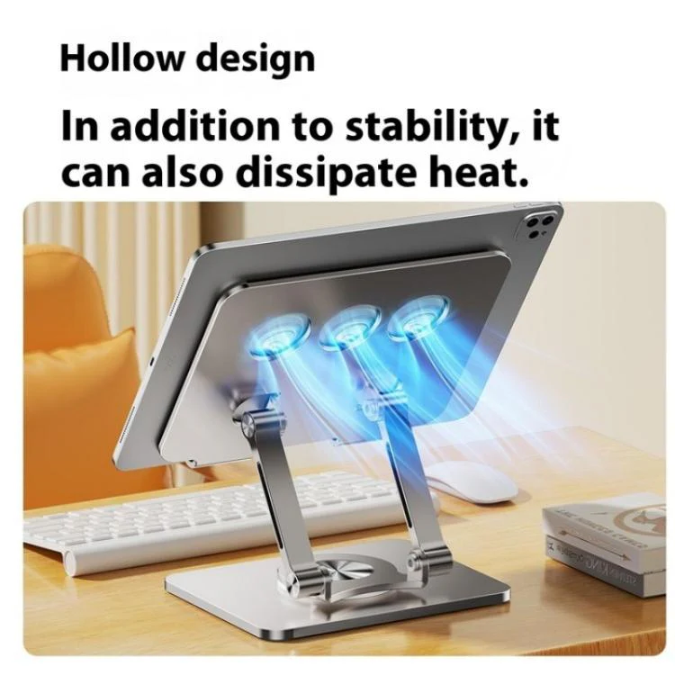 J59 360 Degree Rotating Height Adjustable Tablet Aluminum Alloy Desktop Holder(Black) - Image 5