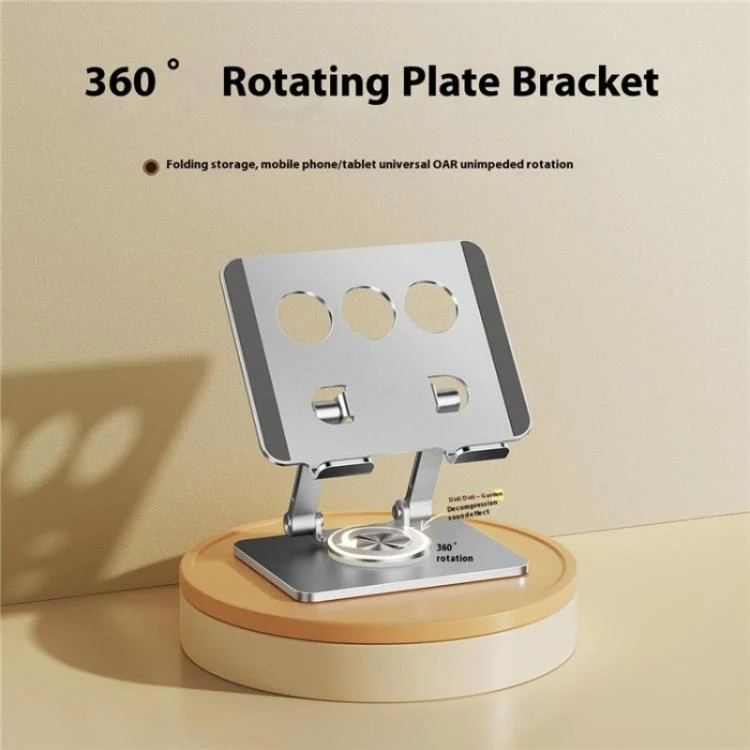 J59 360 Degree Rotating Height Adjustable Tablet Aluminum Alloy Desktop Holder(Grey) - Image 2