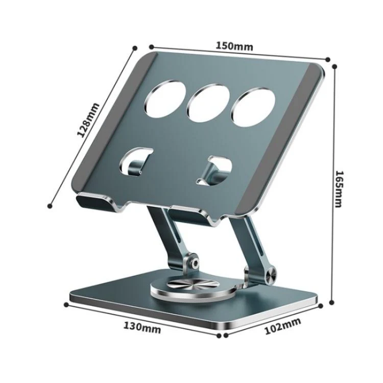 J59 360 Degree Rotating Height Adjustable Tablet Aluminum Alloy Desktop Holder(Grey) - Image 8