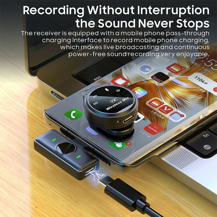 J6 Lavalier Wireless Microphone with Charging Case, Model:Type-C Plug - Image 7