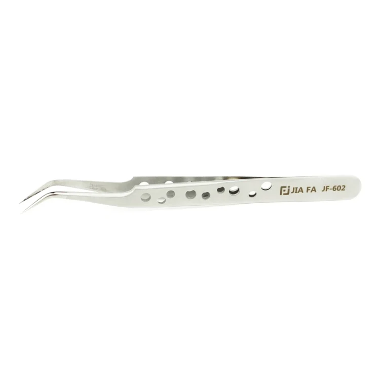 JIAFA JF-602 High-strength Curved Tip Tweezers(Silver) - Image 2