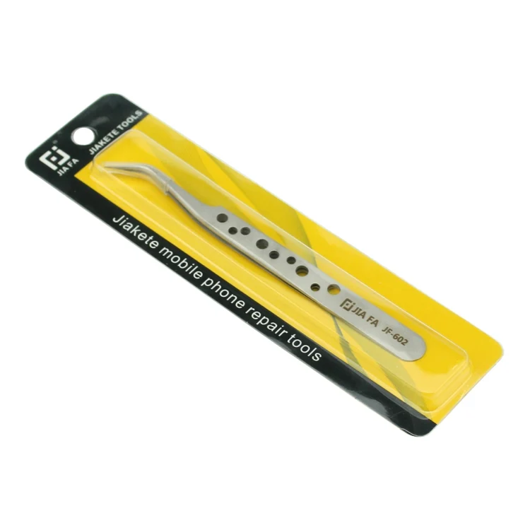 JIAFA JF-602 High-strength Curved Tip Tweezers(Silver) - Image 6