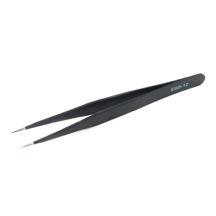 JIAFA JF-603 Straight Tip Tweezers (Black) - Image 2