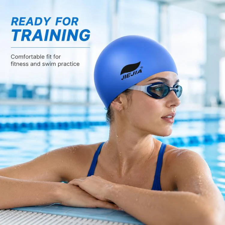JIEJIA Extra Large Elastic Waterproof Silicone Swim Cap(MC902) - Image 6