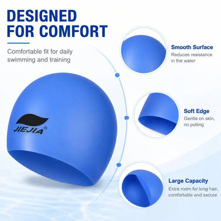 JIEJIA Extra Large Elastic Waterproof Silicone Swim Cap(SC804) - Image 4