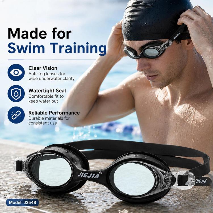 JIEJIA High-Definition Waterproof and Anti-Fog Silicone Swimming Goggles(Pink) - Image 5