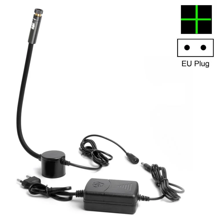JINGMAI 100MW Cross Green Light Plug Type Hose Magnetic Adjustable Infrared Laser Positioning LED Work Light(EU Plug)