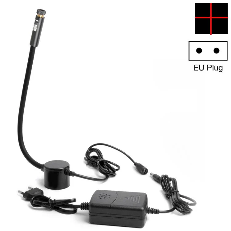 JINGMAI 100MW Cross Red Light Plug Type Hose Magnetic Adjustable Infrared Laser Positioning LED Work Light(EU Plug)