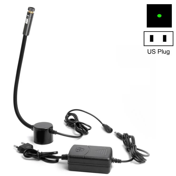 JINGMAI 100MW Dot Green Light Plug Type Hose Magnetic Adjustable Infrared Laser Positioning LED Work Light(US Plug)