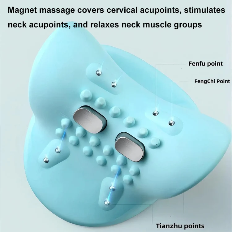 JJ-001 EMS Hot Compress Pulse Multifunctional Shoulder and Neck Massager(Blue) - Image 3