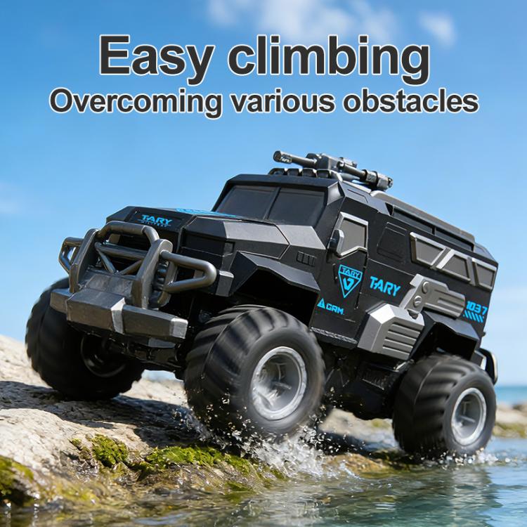 JJR/C Q241 Four-Wheel Drive Amphibious Explosion Proof Waterproof Remote Control Armored Vehicle(Black) - Image 7