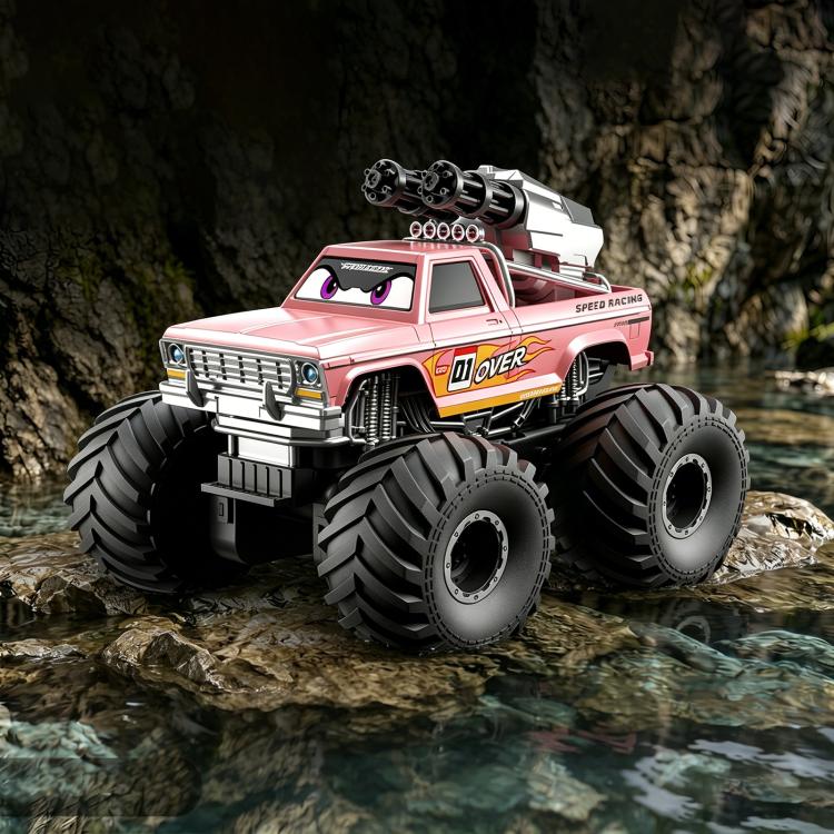 JJR/C Q245 Pro Crusher Amphibious 4WD Remote Control Car with Water Cannon Function(Pink)