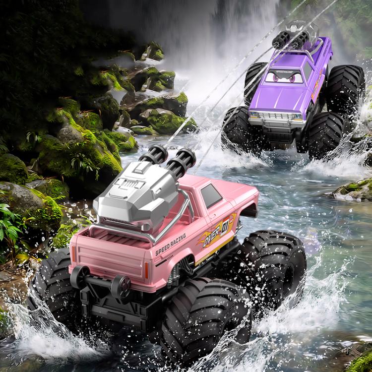 JJR/C Q245 Pro Crusher Amphibious 4WD Remote Control Car with Water Cannon Function(Pink) - Image 3