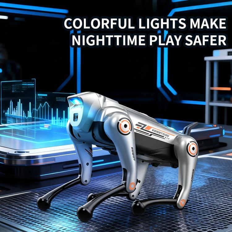 JJR/C R39 Smart Remote Control Robot Dog, Specification:No Voice Control(Silver) - Image 5