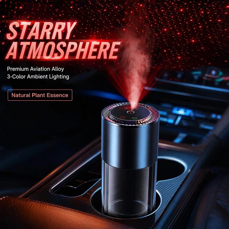 JK-577-2 Water Cup-Style Smart Car Aroma Diffuser with Starry Sky Projection(Black) - Image 2