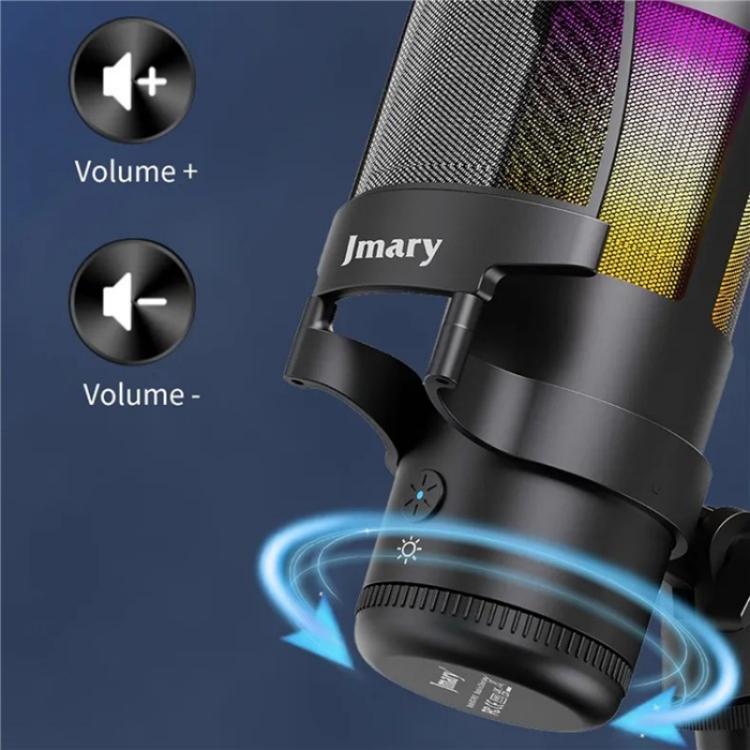 JMARY MC-PW13 360 Degree Rotating RGB Light Desktop Microphone - Image 5