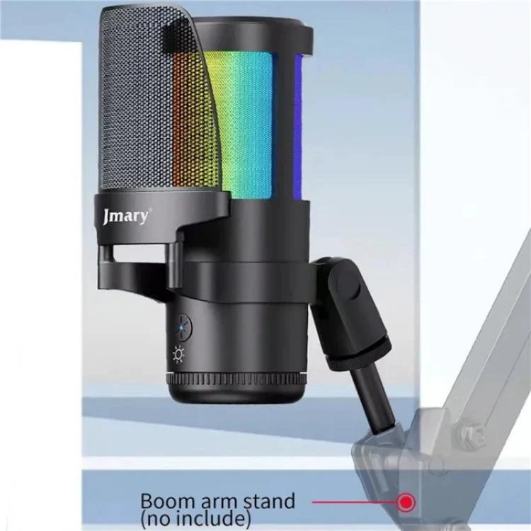 JMARY MC-PW13 360 Degree Rotating RGB Light Desktop Microphone - Image 8