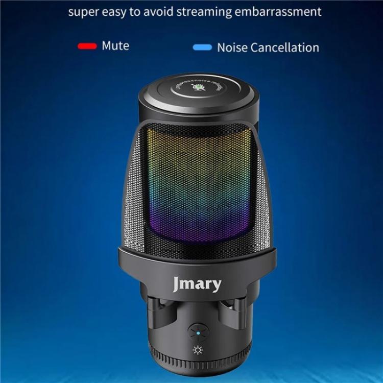 JMARY MC-PW13 360 Degree Rotating RGB Light Desktop Microphone - Image 9
