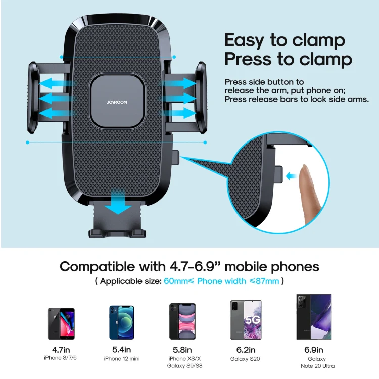 JOYROOM JR-ZS259 360-degree Rotating Stretching Mechanical Car Air Vent Holder for 4.7-6.9 inch Mobile Phones - Image 2