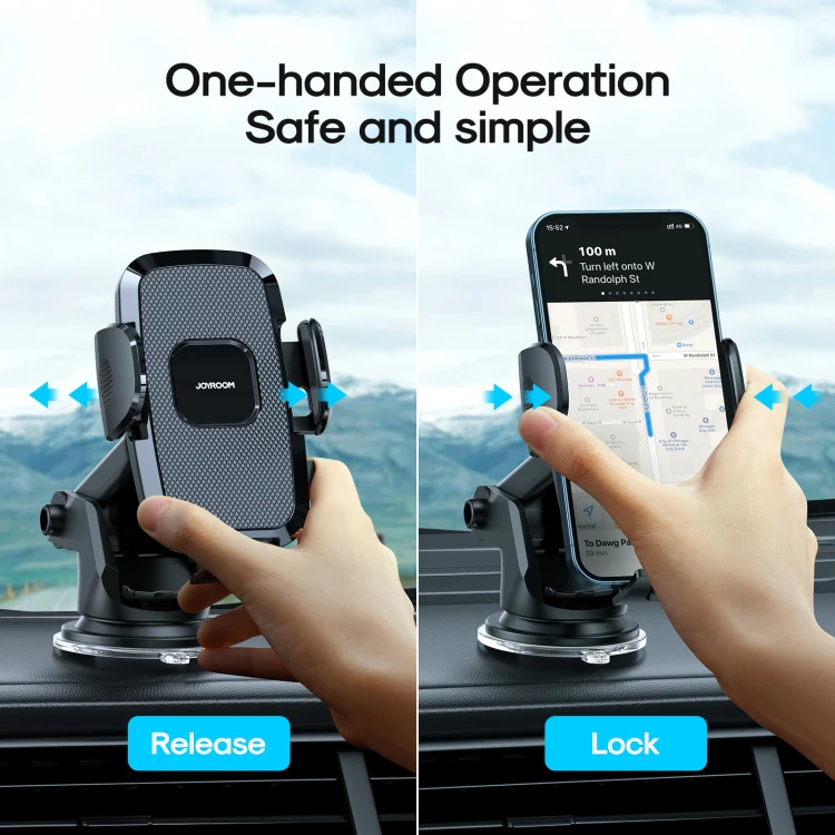 JOYROOM JR-ZS259 360-degree Rotating Stretching Mechanical Dashboard Car Holder for 4.7-6.9 inch Mobile Phones - Image 5