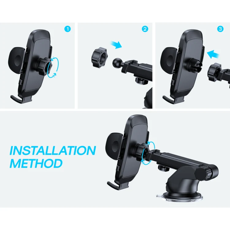 JOYROOM JR-ZS259 360-degree Rotating Stretching Mechanical Dashboard Car Holder for 4.7-6.9 inch Mobile Phones - Image 7