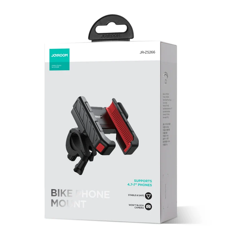 JOYROOM JR-ZS266 Bicycle Handle Phone Mount Compatible with 4.7-6.8 inch(Black) - Image 3