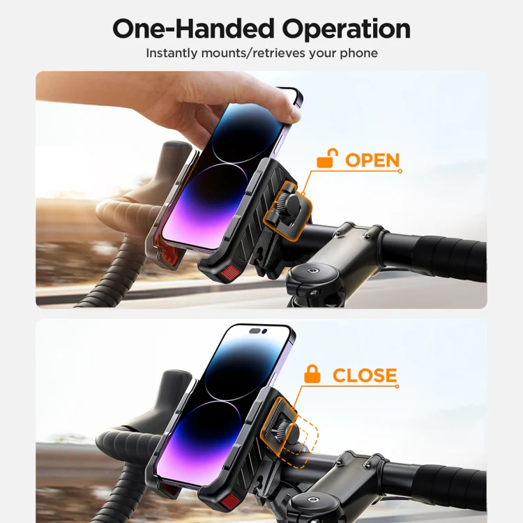 JOYROOM JR-ZS266 Bicycle Handle Phone Mount Compatible with 4.7-6.8 inch(Black) - Image 4