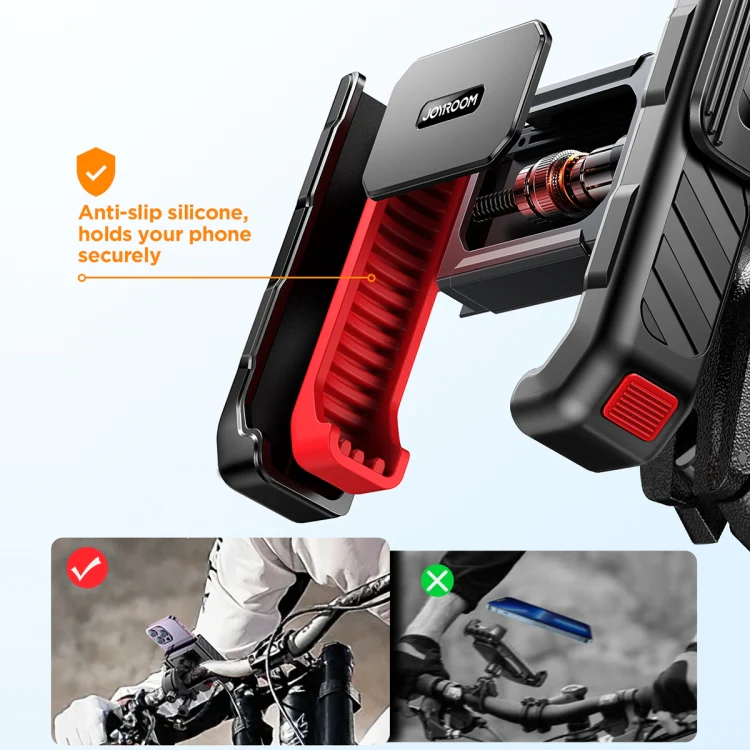 JOYROOM JR-ZS266 Bicycle Handle Phone Mount Compatible with 4.7-6.8 inch(Black) - Image 6