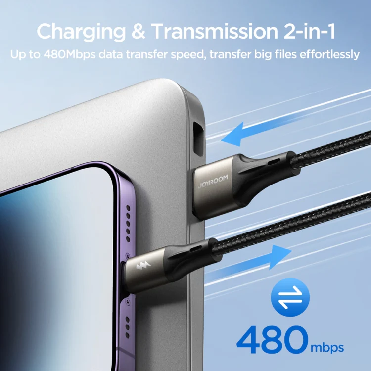 JOYROOM SA25-CL3 30W USB-C/Type-C to 8 Pin Fast Charge Data Cable, Length:3m(Black) - Image 6