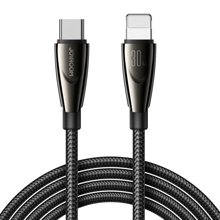 JOYROOM SA31-CL3 30W USB-C/Type-C to 8 Pin Fast Charge Data Cable, Length: 1.2m(Black)