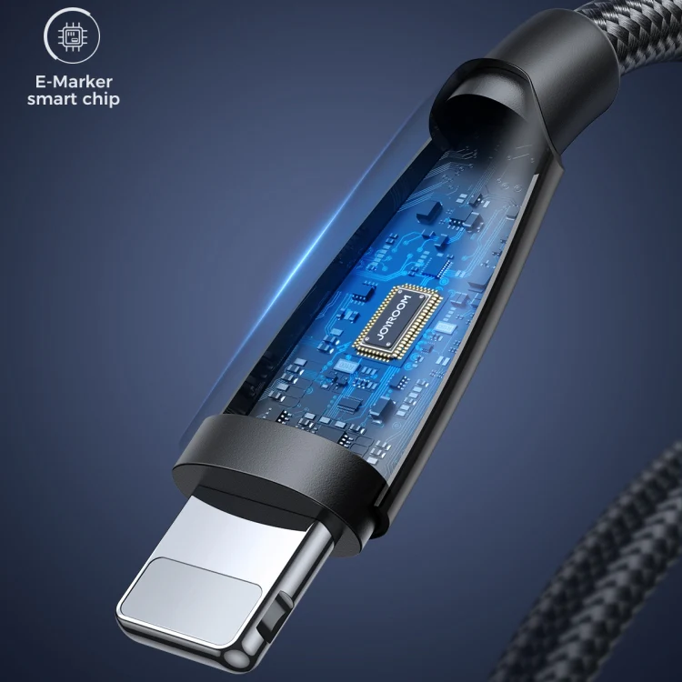 JOYROOM SA31-CL3 30W USB-C/Type-C to 8 Pin Fast Charge Data Cable, Length: 1.2m(Black) - Image 2